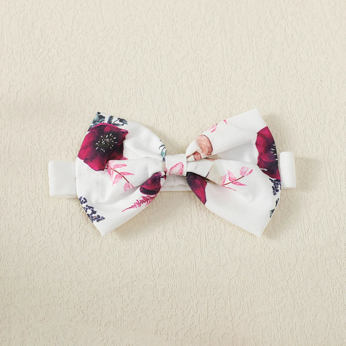 Baby Girls Spring And Autumn Long Sleeved Wine Red Patchwork Rabbit Print Cute Dress