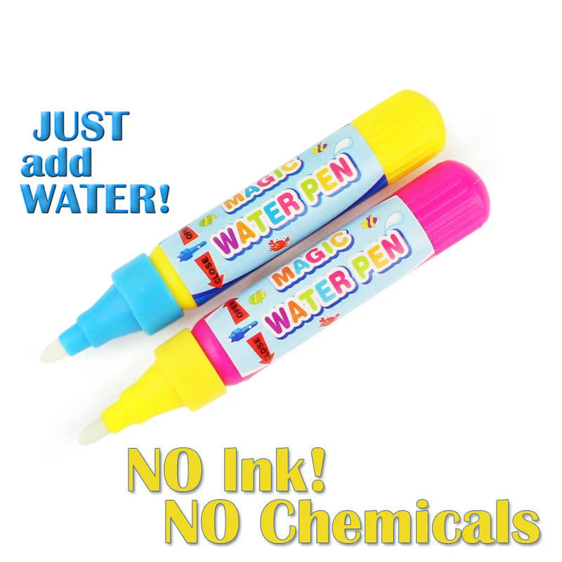 4pcs/set Reusable Magic Water Drawing Pen Writing & Painting Accessories Tools Children Kids Doodle Coloring Drawing Board Toys