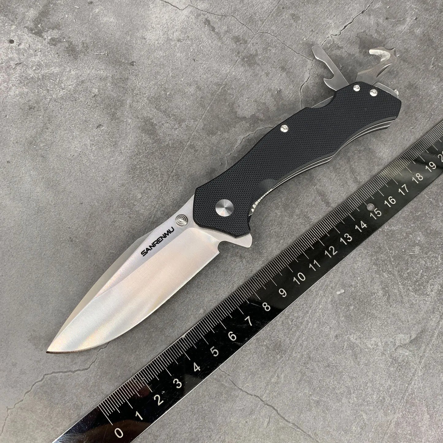 SANRENMU SRM  9018 Pocket Folding Knife 12C27 Blade EDC Multi-purpose Tool Gift Outdoor Hunting Camping Survival Tactical Knives