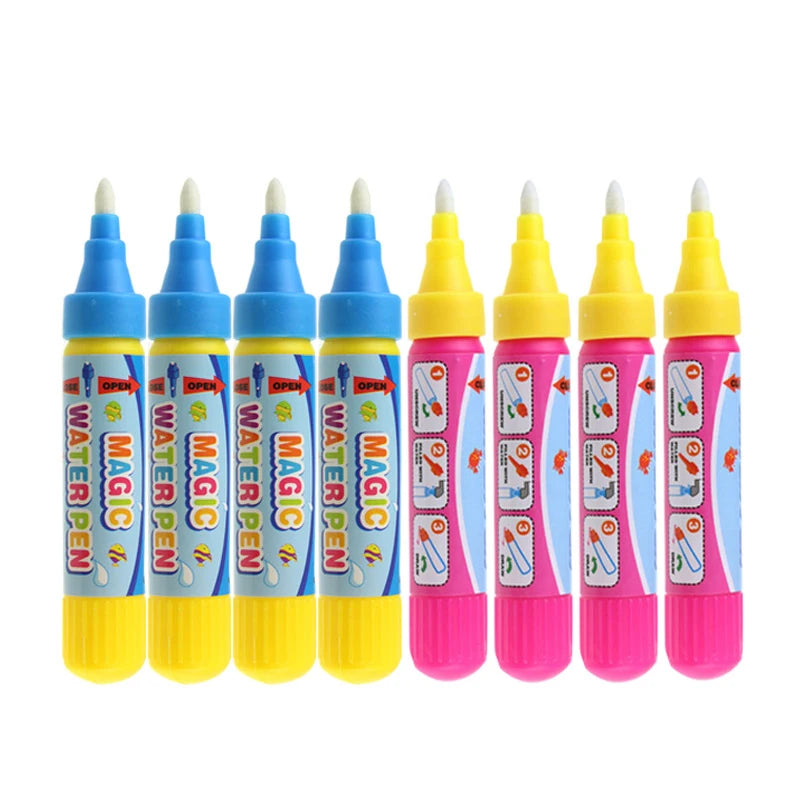 4pcs/set Reusable Magic Water Drawing Pen Writing & Painting Accessories Tools Children Kids Doodle Coloring Drawing Board Toys