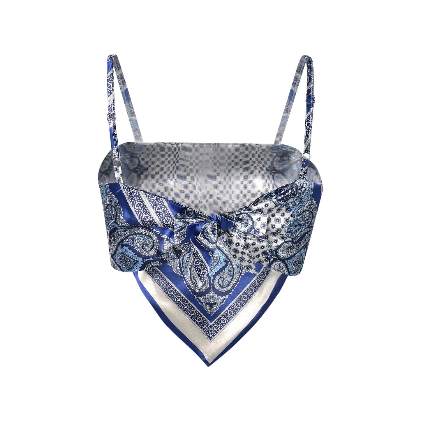 Strap Camisole Women Sexy Crop Top Boho Sleeveless Self Tie Back Ladies Cami Bandage Cropped Top Backless