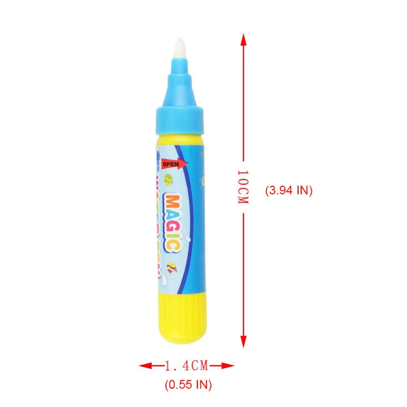 4pcs/set Reusable Magic Water Drawing Pen Writing & Painting Accessories Tools Children Kids Doodle Coloring Drawing Board Toys