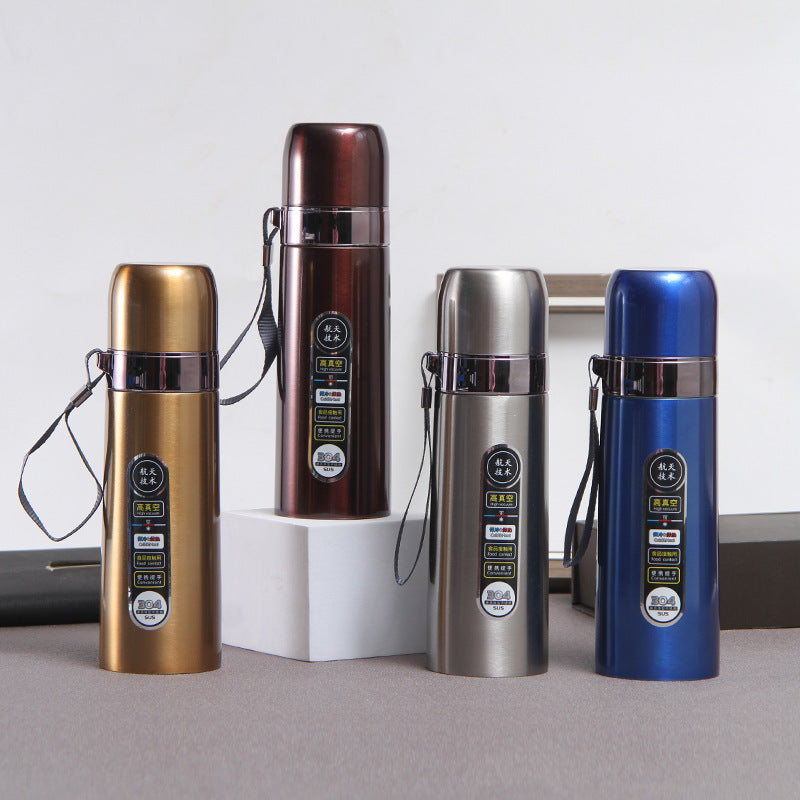 New Iron Method Warhead Insulation Cup Vacuum Stainless Steel Sports Kettle Outdoor Endless Sliding Band Mountain Tank System