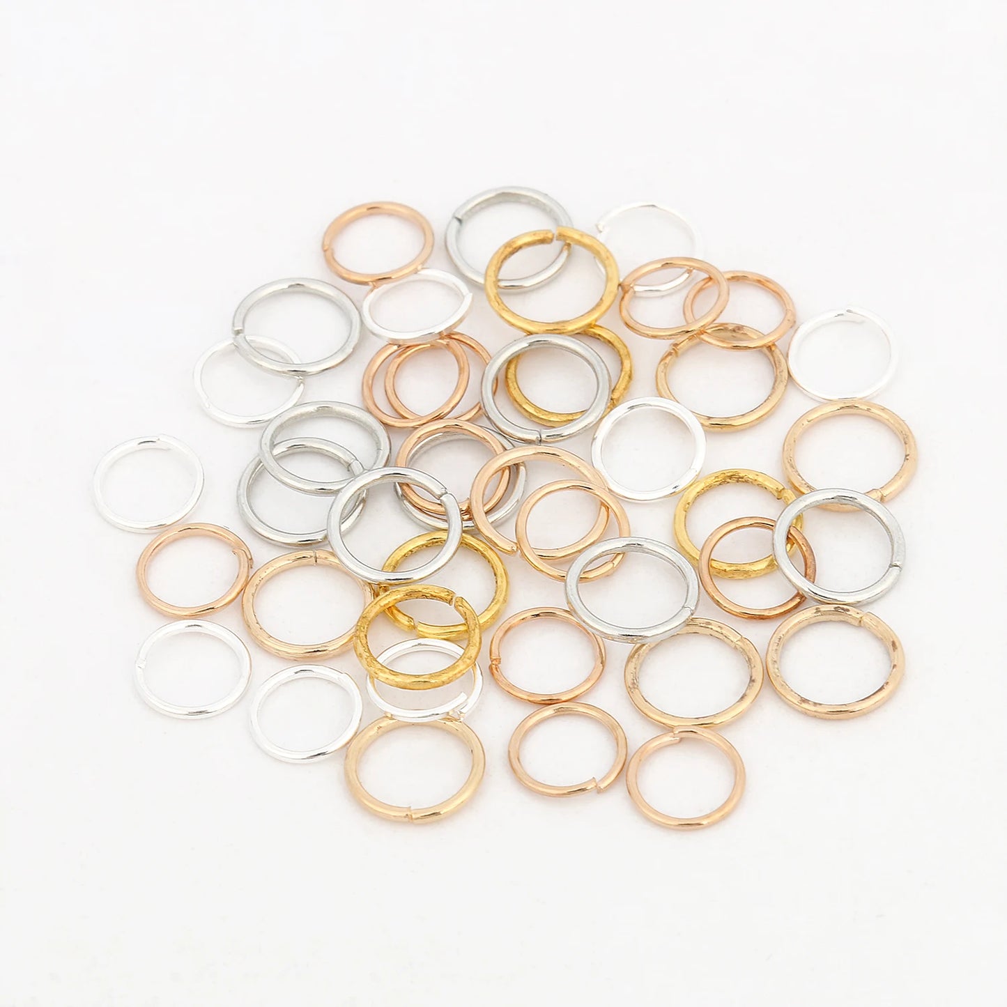 200pcs/lot 3 4 5 6 7 8 10 12mm Jump Rings Split Rings Connectors For Diy Jewelry Finding Making Accessories Wholesale Supplies