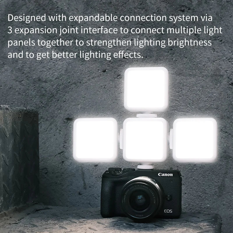 Ulanzi VL49 6W Mini Vlog LED Fill Light White Yellow Warm 2000mAh 5500K Zoom Lighting Photographic Lighting Video Office Lamp