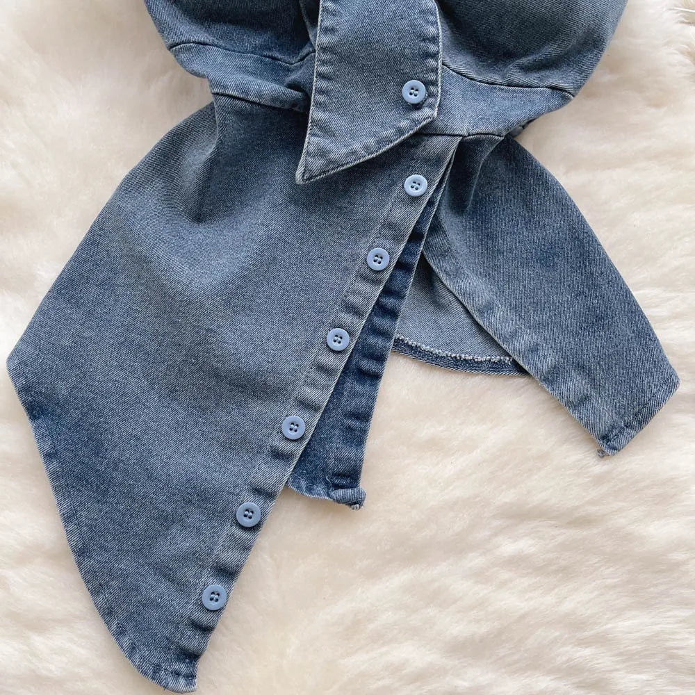 Women Denim Tank Top Slim Basic Sexy Fashion Sleeveless Strapless Tops Summer Women Top