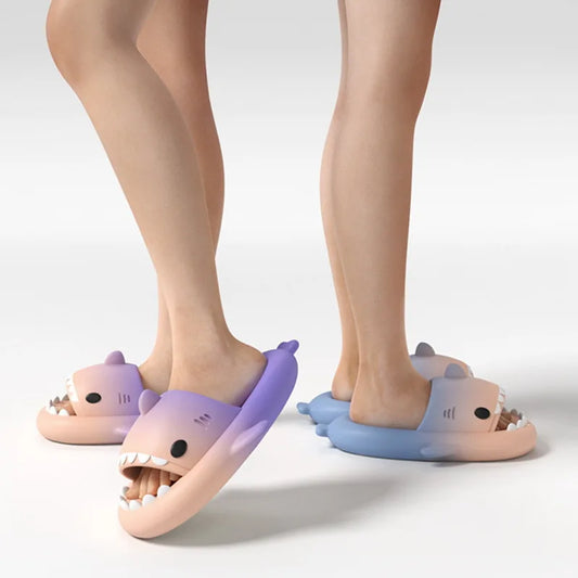 Fashion Shark Slippers Women Men Outside Sandals Couples Beach Flip Flops Indoor Slides Summer Shoes EVA Non-slip Sports Sandals