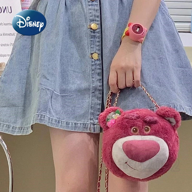 Disney Winnie The Pooh New Plush Bag Cartoon Cute Girl Plush Shoulder Bag Luxury Brand Fashion Girl Crossbody Bag Birthday Gift