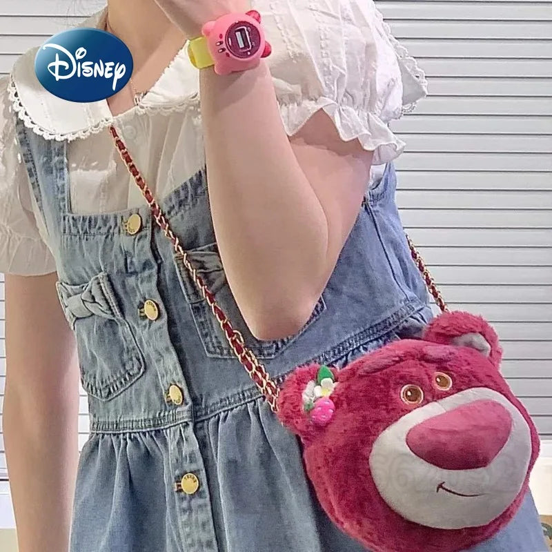 Disney Winnie The Pooh New Plush Bag Cartoon Cute Girl Plush Shoulder Bag Luxury Brand Fashion Girl Crossbody Bag Birthday Gift