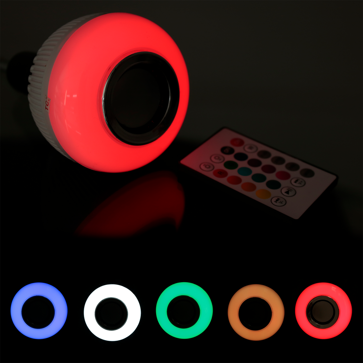 Lâmpada RGB com caixa de som Bluetooth